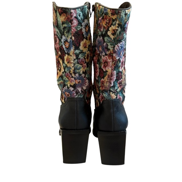 JEFFREY CAMPBELL Calimity Boot in Black Floral Tapestry, Sz 7 - Picture 6 of 16